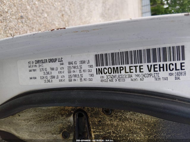 Продажа на аукционе авто 2012 Ram 5500 Chassis St/slt/laramie, vin: 3C7WDNFL6CG131384, номер лота: 45144956