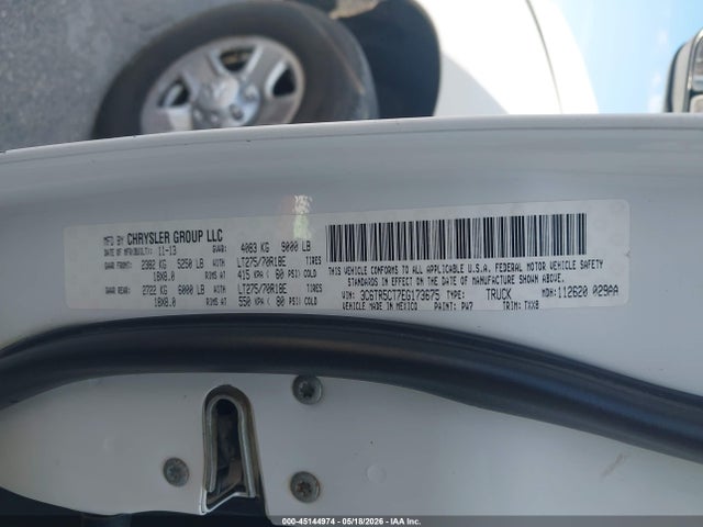 45144974 :رقم المزاد ، 3C6TR5CT7EG173675 vin ، 2014 Ram 2500 Tradesman مزاد بيع
