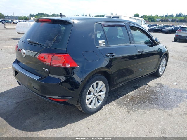 45145172 :رقم المزاد ، 3VW2A7AU2FM050398 vin ، 2015 Volkswagen Golf Tdi S 4-door مزاد بيع