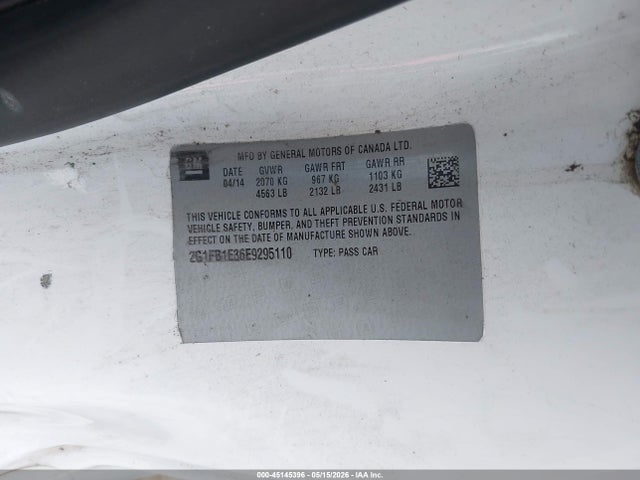 2G1FB1E36E9295110 Chevrolet Camaro 1lt