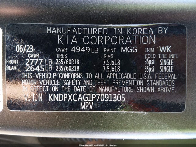 KNDPXCAG1P7091305 KIA Sportage Hybrid Sx-prestige