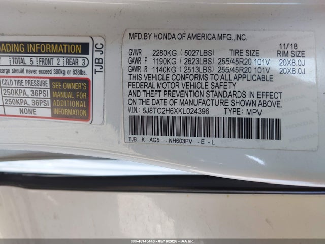 Acura Rdx A-spec Package 2019 5J8TC2H6XKL024396 Image 9