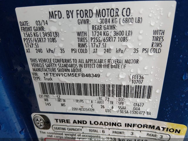 Ford F-150 Xlt 2014 1FTEW1CM5EFB48349 Image 9