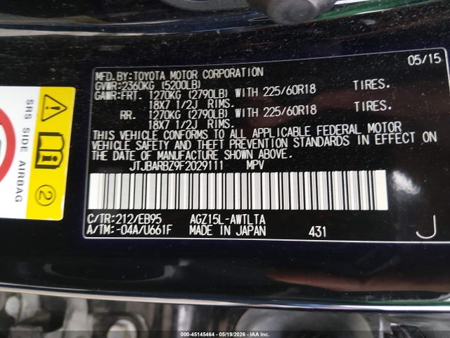JTJBARBZ9F2029111 Lexus Nx 200t F Sport