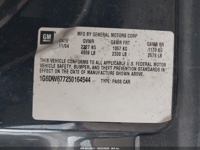 Продажа на аукционе авто 2005 Cadillac Sts V6, vin: 1G6DW677250164544, номер лота: 45145511