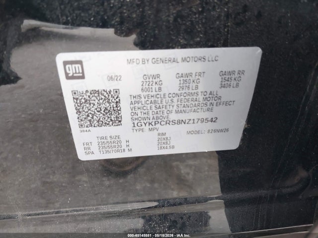 Продажа на аукционе авто 2022 Cadillac Xt6 Fwd Premium Luxury, vin: 1GYKPCRS8NZ179542, номер лота: 45145581