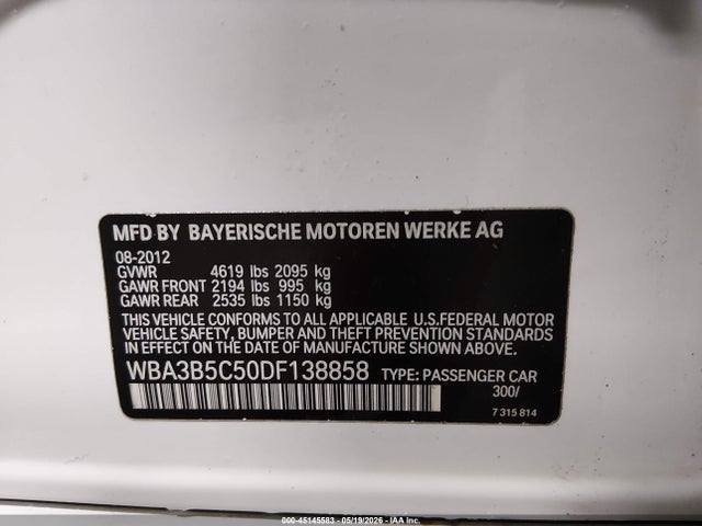 Продаж на аукціоні авто 2013 Bmw 328i Xdrive, vin: WBA3B5C50DF138858, номер лоту: 45145583