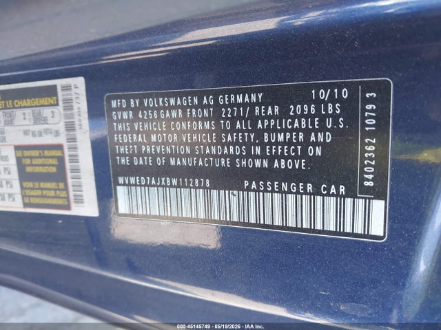 Продаж на аукціоні авто 2011 Volkswagen Gti 2-door, vin: WVWED7AJXBW112878, номер лоту: 45145749