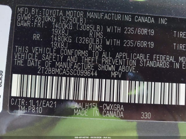 Lexus Rx 350h Premium 2025 2T2BBMCA5SC099644 Image 9