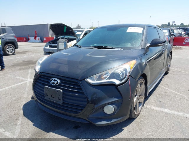 2014 Hyundai Veloster Turbo W/blue მანქანა იყიდება აუქციონზე, vin: KMHTC6AE0EU204245, აუქციონის ნომერი: 45145825