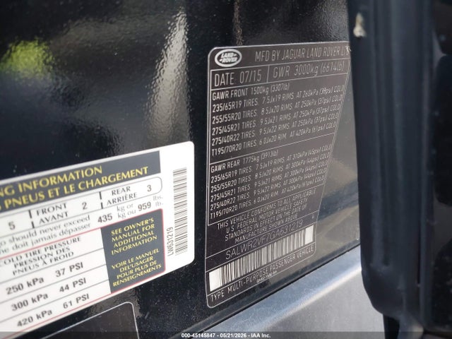 SALWR2VF7GA631219 Land Rover Range Rover Sport 3.0l V6 Supercharged Hse