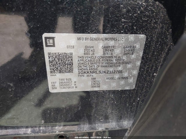 GMC Acadia Sle-1 2019 1GKKNRLS2KZ112765 Image 9