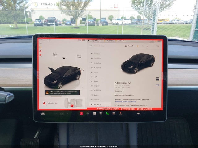 45145917 :رقم المزاد ، 7SAYGDEE8PF949207 vin ، 2023 Tesla Model Y Awd/long Range Dual Motor All-wheel Drive مزاد بيع