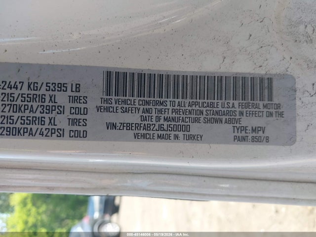Продаж на аукціоні авто 2018 Ram Promaster City Tradesman, vin: ZFBERFAB2J6J50000, номер лоту: 45146006