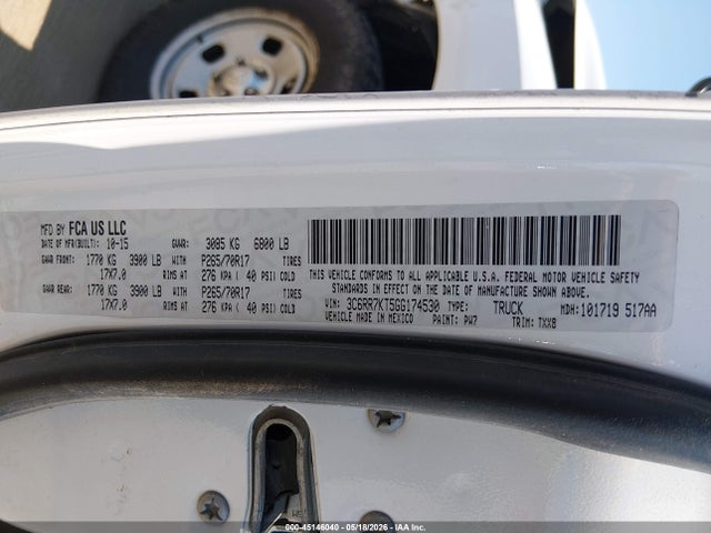 Продажа на аукционе авто 2016 Ram 1500 Tradesman, vin: 3C6RR7KT5GG174530, номер лота: 45146040
