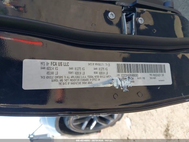 Продажа на аукционе авто 2019 Dodge Charger Gt Rwd, vin: 2C3CDXHG2KH686363, номер лота: 45146092