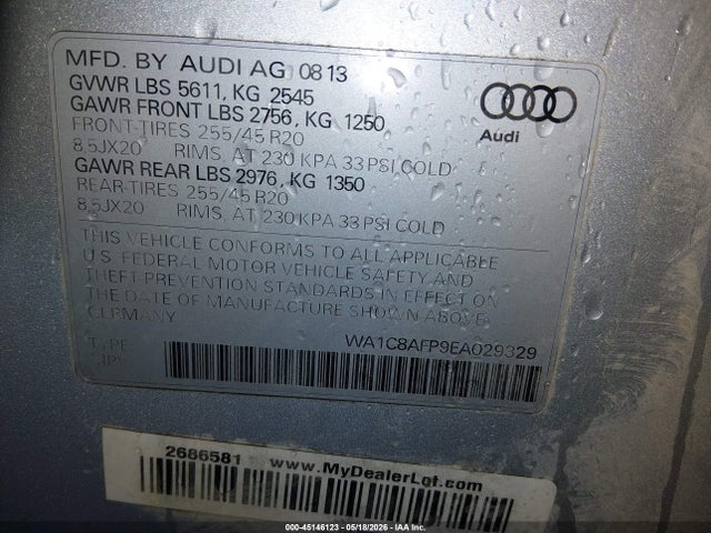 WA1C8AFP9EA029329 Audi Q5 Hybrid 2.0t Prestige