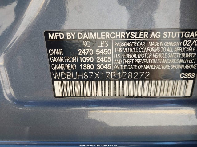 Aukcja sprzedaży 2007 Mercedes-benz E 350 4matic, vin: WDBUH87X17B128272, numer aukcji: 45146187
