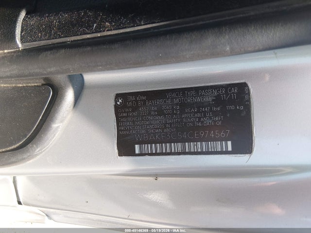 Продаж на аукціоні авто 2012 Bmw 328i Xdrive, vin: WBAKF3C54CE974567, номер лоту: 45146369