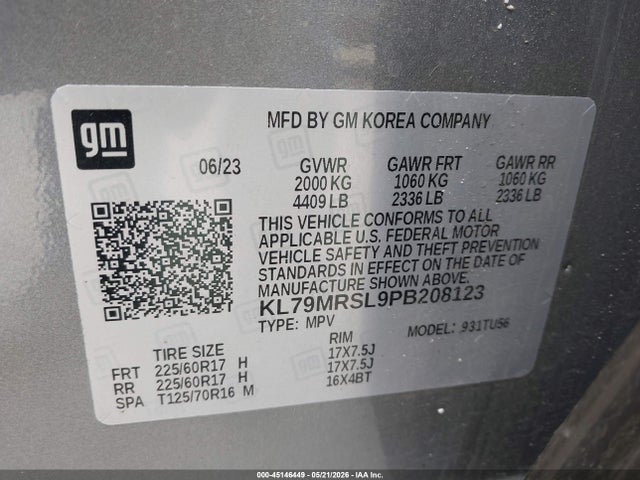 Chevrolet Trailblazer Awd Lt 2023 KL79MRSL9PB208123 Image 9