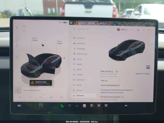 2025 Tesla Model 3 Long Range All-wheel Drive მანქანა იყიდება აუქციონზე, vin: 5YJ3E1EB1SF022172, აუქციონის ნომერი: 45146494