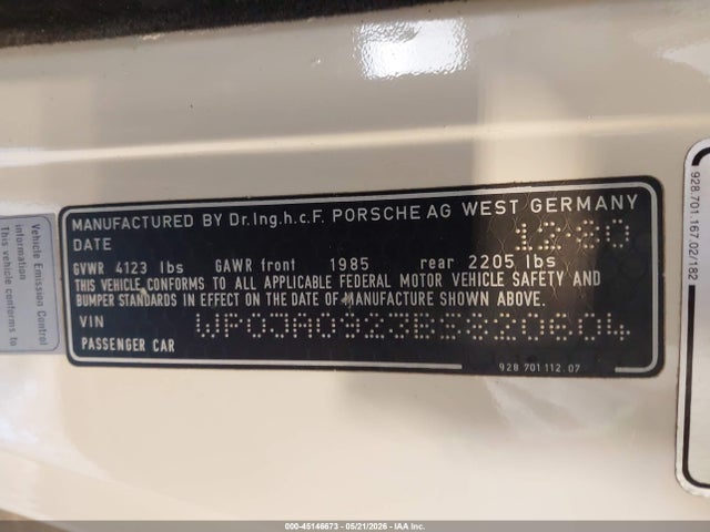 Продаж на аукціоні авто 1981 Porsche 928, vin: WP0JA0923BS820604, номер лоту: 45146673