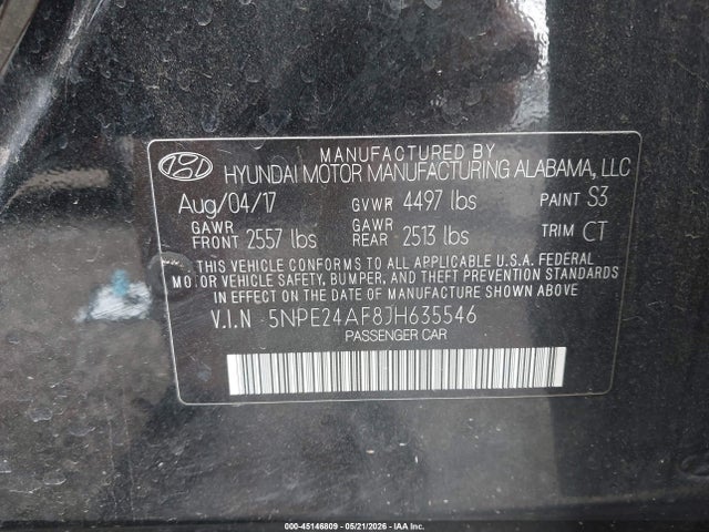 Hyundai SONATA SE 2018 5NPE24AF8JH635546 Image 9