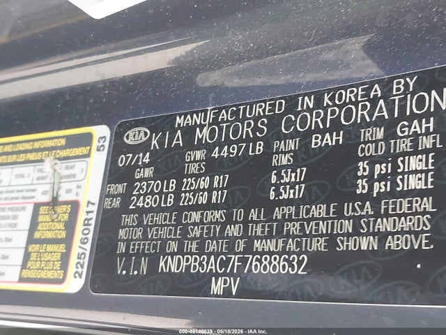 Продаж на аукціоні авто 2015 Kia Sportage Lx, vin: KNDPB3AC7F7688632, номер лоту: 45146839