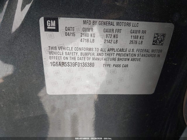Cadillac CTS LUXURY 2015 1G6AR5S39F0136380 Image 9