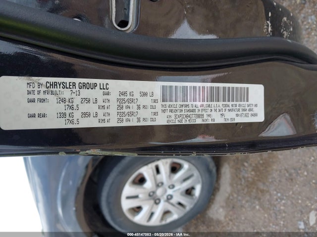 2013 Dodge Journey Se მანქანა იყიდება აუქციონზე, vin: 3C4PDCAB4DT728899, აუქციონის ნომერი: 45147083