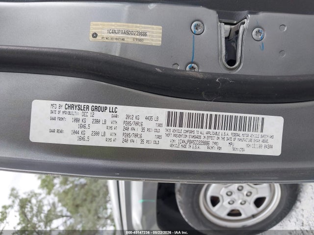 Aukcja sprzedaży 2013 Jeep Patriot Sport, vin: 1C4NJPBA5DD229886, numer aukcji: 45147236