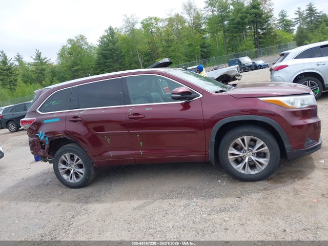 45147238 :رقم المزاد ، 5TDJKRFH6FS153827 vin ، 2015 Toyota Highlander Xle V6 مزاد بيع