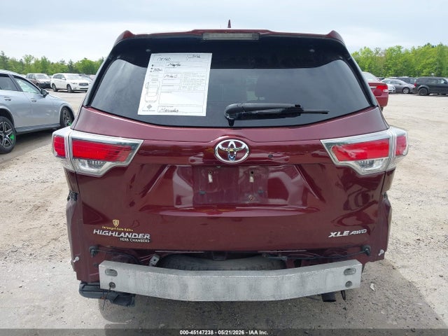 45147238 :رقم المزاد ، 5TDJKRFH6FS153827 vin ، 2015 Toyota Highlander Xle V6 مزاد بيع