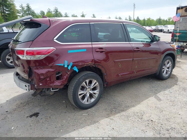 45147238 :رقم المزاد ، 5TDJKRFH6FS153827 vin ، 2015 Toyota Highlander Xle V6 مزاد بيع