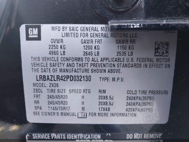 Aukcja sprzedaży 2023 Buick Envision Preferred Fwd, vin: LRBAZLR42PD032130, numer aukcji: 45147294