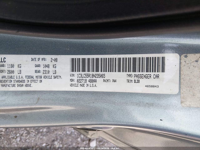 Продаж на аукціоні авто 2008 Chrysler Sebring Touring, vin: 1C3LC55R18N235065, номер лоту: 45147472