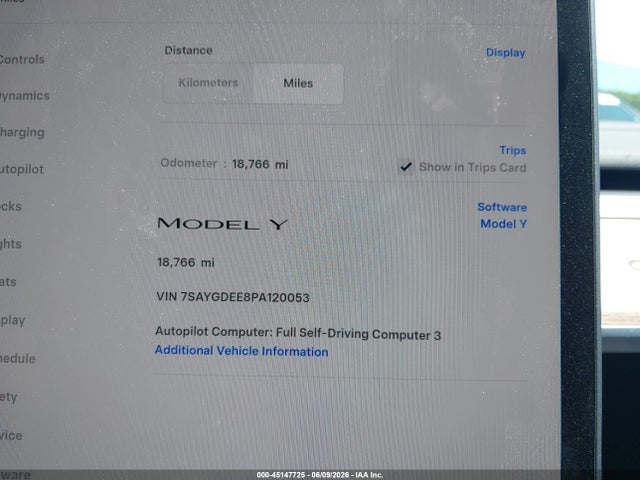 Aukcja sprzedaży 2023 Tesla Model Y Awd/long Range Dual Motor All-wheel Drive, vin: 7SAYGDEE8PA120053, numer aukcji: 45147725