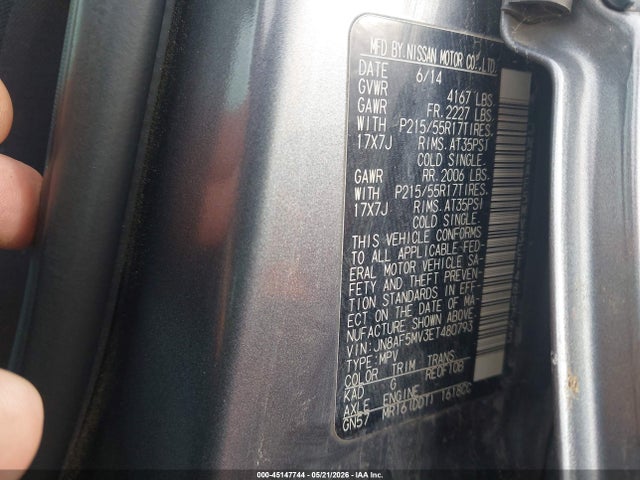 Aukcja sprzedaży 2014 Nissan Juke S, vin: JN8AF5MV3ET480793, numer aukcji: 45147744