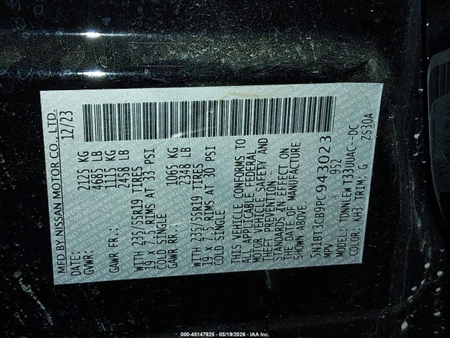 Nissan Rogue Sl Intelligent Awd 2023 5N1BT3CB9PC943023 Image 9