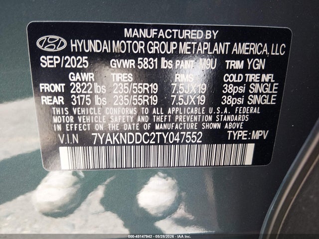 Hyundai Ioniq 5 Sel 2026 7YAKNDDC2TY047552 Image 9