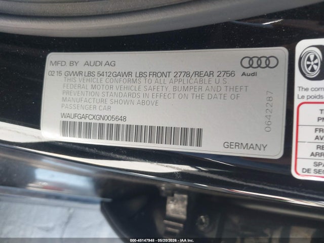 WAUFGAFCXGN005648 Audi A6 3.0t Premium Plus