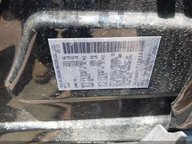 Aukcja sprzedaży 2026 Nissan Rogue Sv, vin: 5N1BT3BA9TC715414, numer aukcji: 45147980