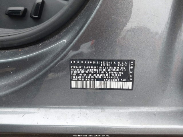 45148178 :رقم المزاد ، 3VWEX7BU9SM022182 vin ، 2025 Volkswagen Jetta 1.5t Se مزاد بيع