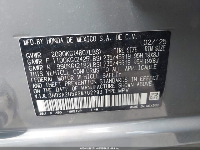Продажа на аукционе авто 2025 Acura Adx A-spec, vin: 3HDSA2H5XSM702293, номер лота: 45148271