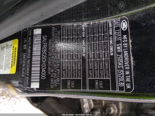 Продаж на аукціоні авто 2013 Land Rover Lr2, vin: SALFR2BG5DH334000, номер лоту: 45148569