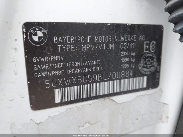 Продаж на аукціоні авто 2011 Bmw X3 Xdrive28i, vin: 5UXWX5C59BL700884, номер лоту: 45148609