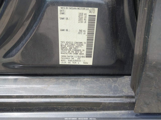 Продаж на аукціоні авто 2013 Nissan Altima 2.5 S, vin: 1N4AL3AP3DC129286, номер лоту: 45148688