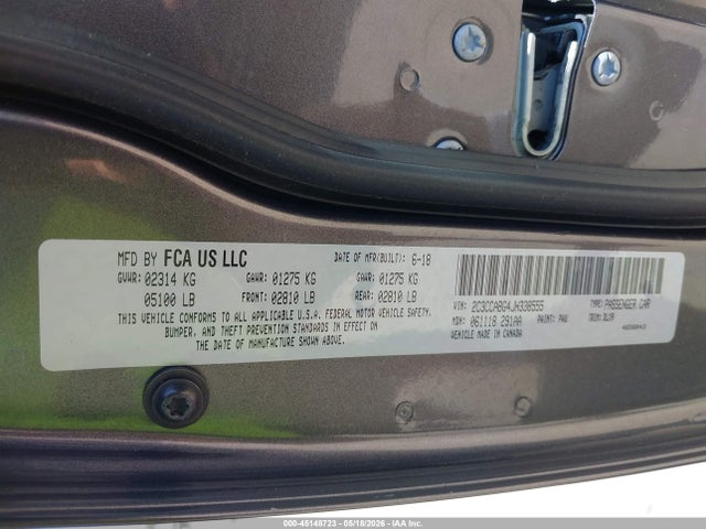 Продаж на аукціоні авто 2018 Chrysler 300 300s, vin: 2C3CCABG4JH338555, номер лоту: 45148723