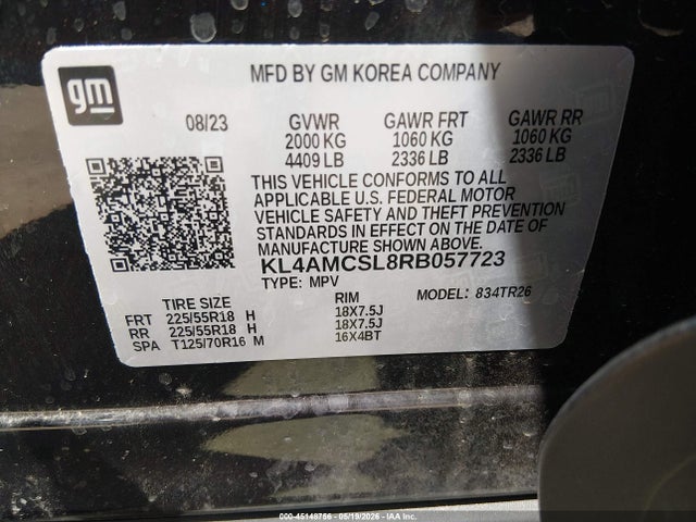 45148756 :رقم المزاد ، KL4AMCSL8RB057723 vin ، 2024 Buick Encore Gx Preferred Awd مزاد بيع