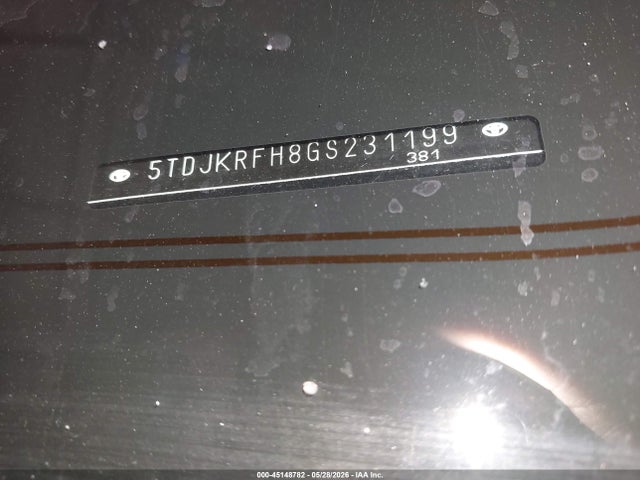 45148782 :رقم المزاد ، 5TDJKRFH8GS231199 vin ، 2016 Toyota Highlander Xle V6 مزاد بيع